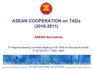 ASEAN COOPERATION on TADs - OIE Asia-Pacific