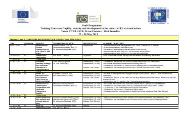 Based on Libya example : Sahel - Capacity4Dev