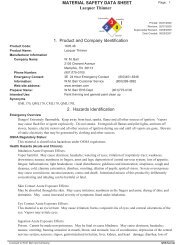 Lacquer Thinner MATERIAL SAFETY DATA SHEET 1. Product and ...