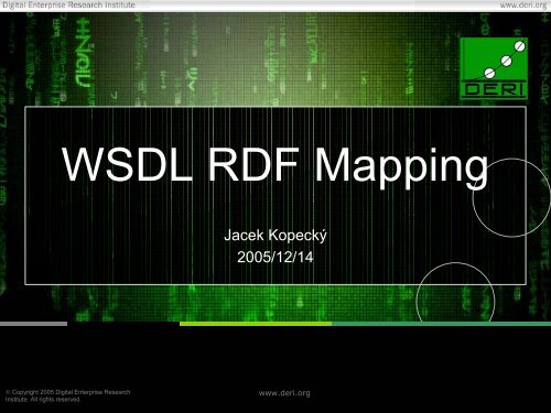 WSDL RDF Mapping - WSMO