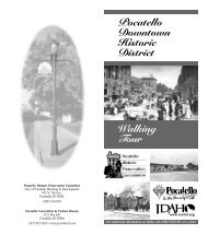 Downtown Historic District Self-Guided Walking Tour - City of Pocatello
