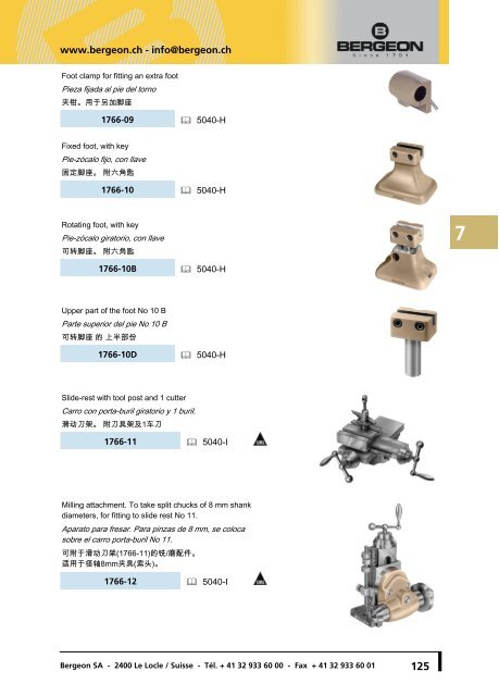 Jewelling tool, staking tools, lathes, padprinting ... - Bergeon SA