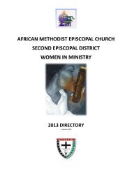 AFRICAN METHODIST EPISCOPAL CHURCH ... - Sedwim.org