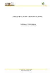 Progetto AMICI - Relazione finale - Provincia di Napoli