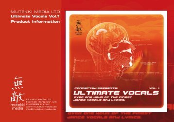 Mutekki Media - Ultimate Vocals Vol. 1 - Loopmasters