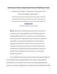 Simultaneous Mode and Wavelength Division Multiplexing On-Chip