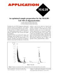 An optimised sample preparation for the MALDI- ToF ... - Shimadzu