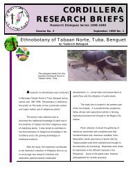 Research Brief Sept 1998-1 - Cordillera Studies Center