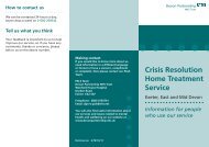 Crisis Resolution Home Treatment Service - Devon Partnership ...