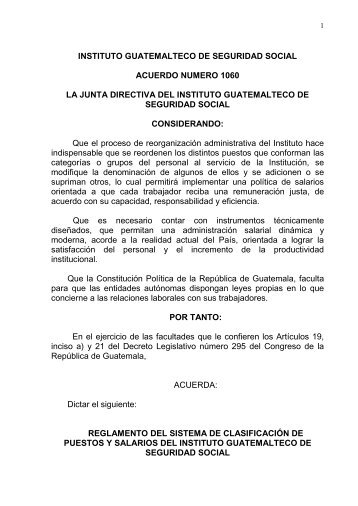 Acuerdo No. 1060, de J.D. Reglamento del Sistema de ClasificaciÃ³n ...