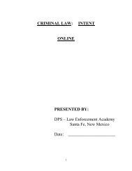 Criminal law: intent online - NMDPS Law Enforcement Academy