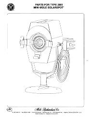 parts for type 2801 mini-mole solarspot - Mole-Richardson