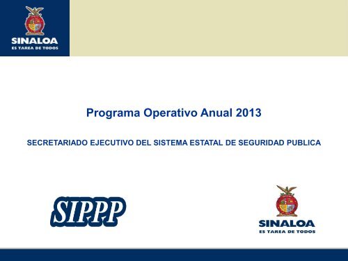 Programa Operativo Anual 2013 (POA) - Gobierno del Estado de ...