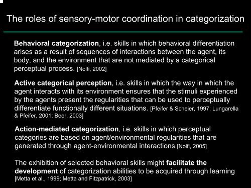 On the Relation between cognition and behaviour