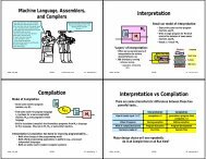 Interpretation Compilation Interpretation vs Compilation - 6.004