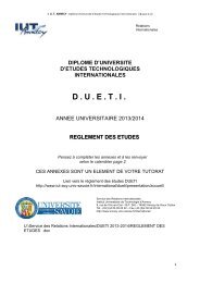 Règlement DUETI 2013-14 - IUT Annecy - Université de Savoie
