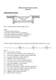 Obliczenia hydrauliczne syfonu Syfon J-1