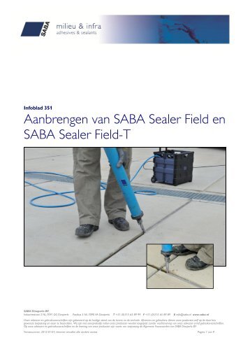 Aanbrengen SABA Sealer Field