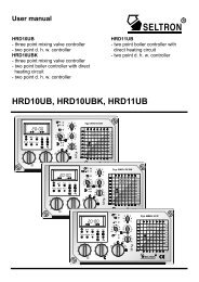 HRD - Installation manual - Seltron controllers