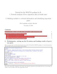 Tutorial for the WGCNA package for R - UCLA Human Genetics