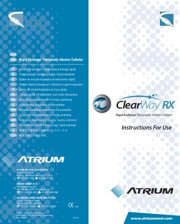 Instructions For Use - Atrium Medical Corporation