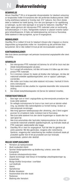 Instructions For Use - Atrium Medical Corporation