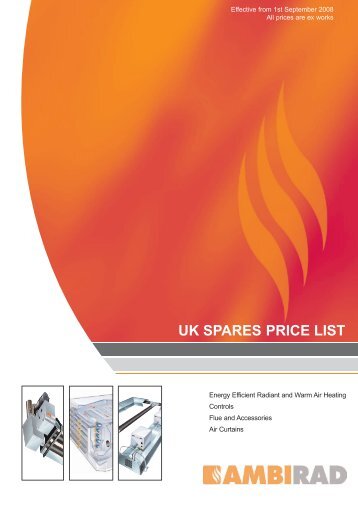 UK SPARES PRICE LIST - Ambirad