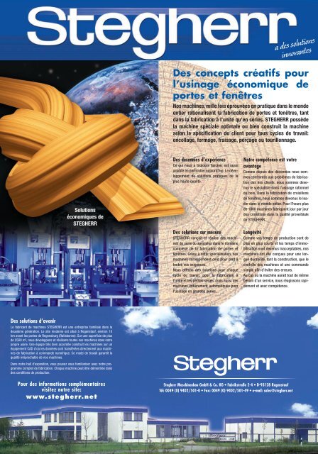 a des solutions innovantes - Stegherr