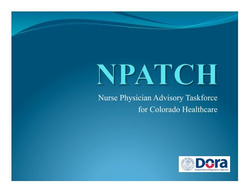 Nurse-Physician Advisory Task Force for Colorado Healthcare ...