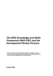 The NHS Knowledge and Skills Framework (NHS KSF) and the ...