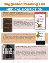 Summer Reading List - Pritzker School of Medicine - University of ...