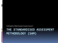 The Standardised Assessment Methodology - TRICS