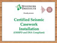 Certified Seismic Casework Installation - Woodwork Institute