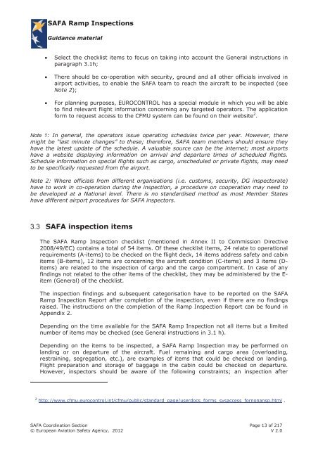 SAFA Ramp Inspections - Code7700