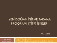 YenidoÄan Ä°Åitme Tarama ProgramÄ± ( YÄ°TP ) Ä°lkeleri - Sosyal Pediatri ...