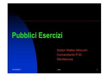 La polizia commerciale e il controllo agli esercizi pubblici