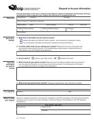 Request to Access Information form - Service Alberta