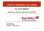 Ms. Vuyo Mahlati, Chairperson of the Board, South Africa Post Office