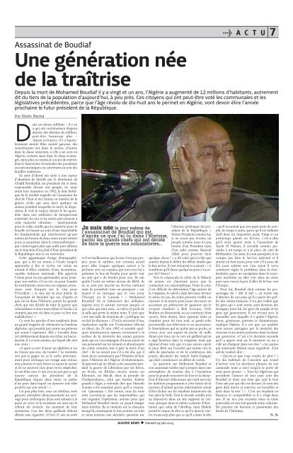 Fr-29-06-2013 - AlgÃ©rie news quotidien national d'information