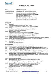 curriculum - vitae education recognitions professional ... - Cemef