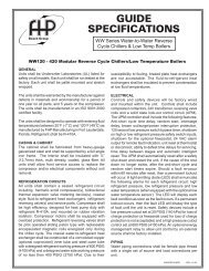 GUIDE SPECIFICATIONS - FHP Manufacturing