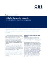 Skills for the creative industries Investing in the talents of our ... - CBI