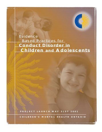 Evidence Based Practices for Conduct Disorder in Children and ...