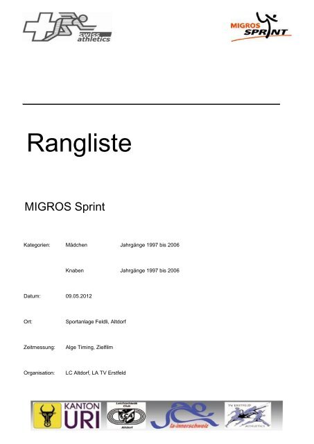 Rangliste