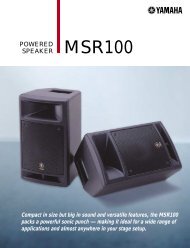 MSR100 Datasheet 141.15KB - Yamaha Commercial Audio