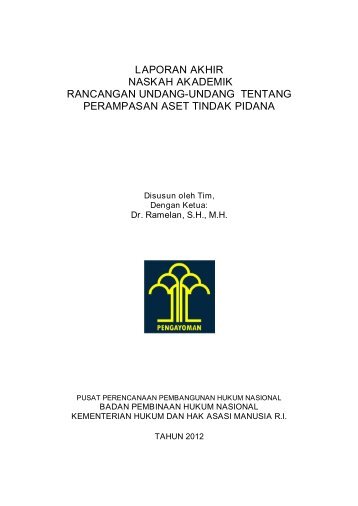 laporan akhir naskah akademik rancangan undang-undang tentang ...