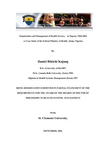 Daniel Rikichi Kajang - St Clements University