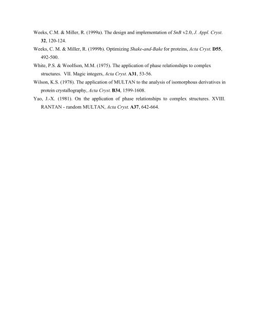 Ab Initio Phasing by Dual-Space Direct Methods - Hauptman ...