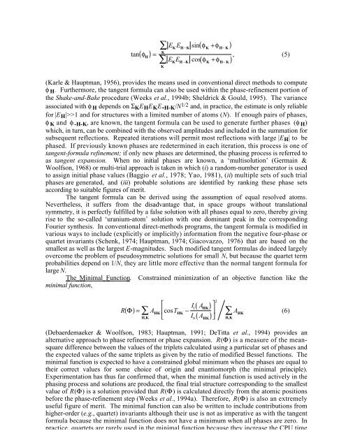 Ab Initio Phasing by Dual-Space Direct Methods - Hauptman ...