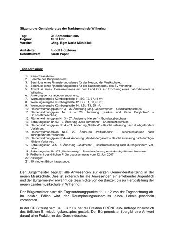 2007. 09. 20 - .PDF - Gemeinde Wilhering